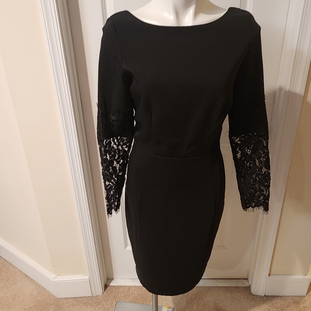 Tall Paper Dolls size 6 black dress with lace details sleeves